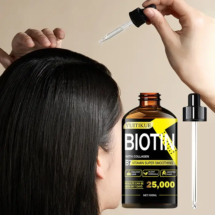 Huile de soin au collagène biotine 100 ml - Riche en vitamine B7