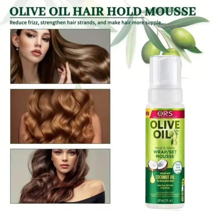 Mousse anti-frisottis longue durée pour cheveux