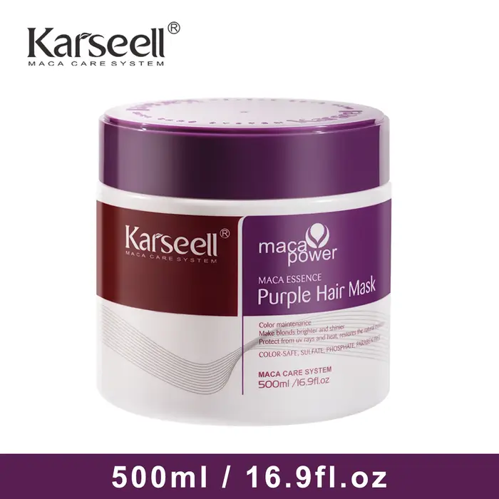 Karseell – masque capillaire violet professionnel, 100ml/500ml, neutralise les tons jaunes en laiton