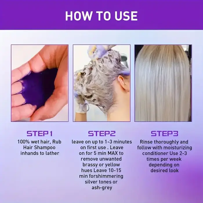 Masque capillaire violet - Tonifiant pour cheveux blonds