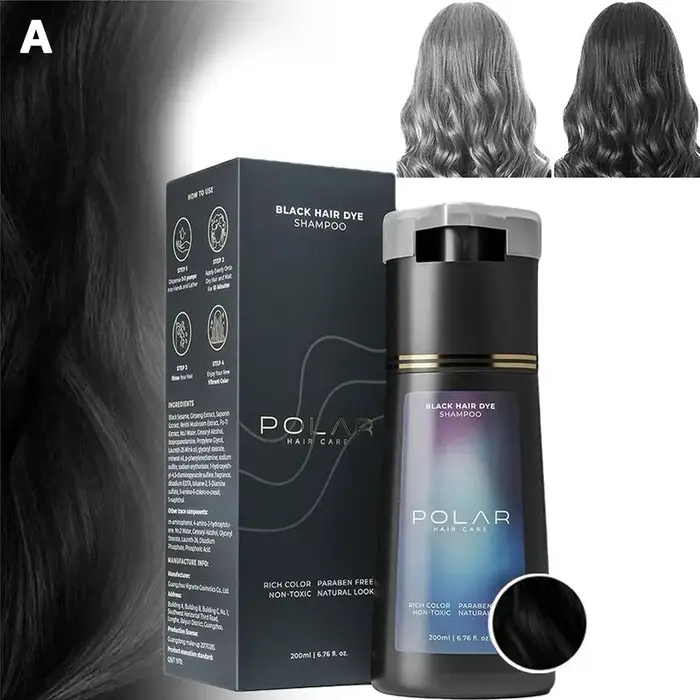 Shampoing de teinture capillaire instantané 3 en 1, shampoing de coloration, nourrissant, teinture de couleur longue durée pour femmes et hommes, couverture des cheveux gris