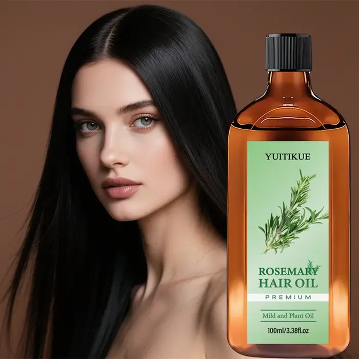 Huile capillaire à la romarin de qualité supérieure YUITIKUE | Formule douce à base de plantes | Pour des cheveux doux