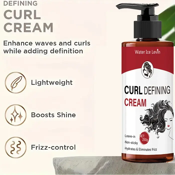 Crème coiffante pour cheveux bouclés - Crème coiffante sans lavage