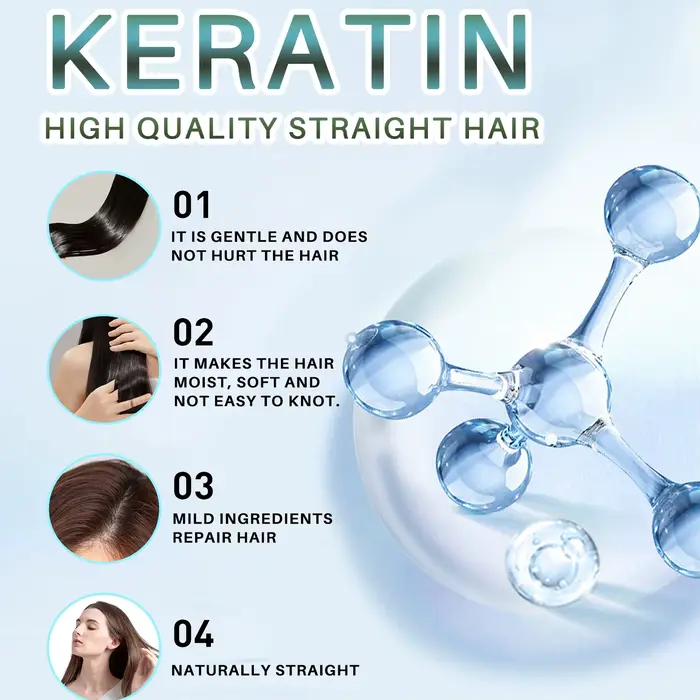 Crème de lissage des cheveux à la kératine