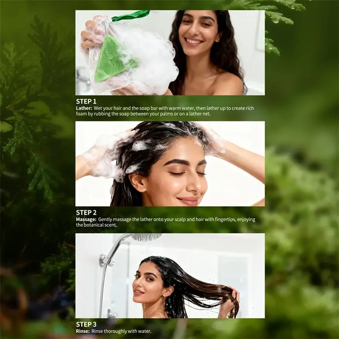 Sevich Usman herbe et Platycladus shampooing barre savon solide fait à la main renforce racine Anti perte de cheveux