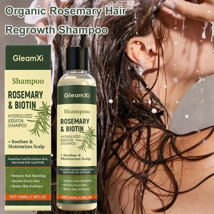 Shampooing bio à la rosemary pour la croissance des cheveux pour hommes et femmes
