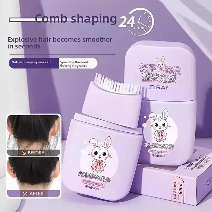 Bâton de cire pour cheveux professionnel, crème de finition pour cheveux brisés, réparation cassée, 