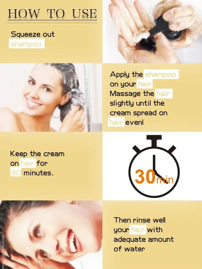 Shampoo colorant capillaire 3 en 1