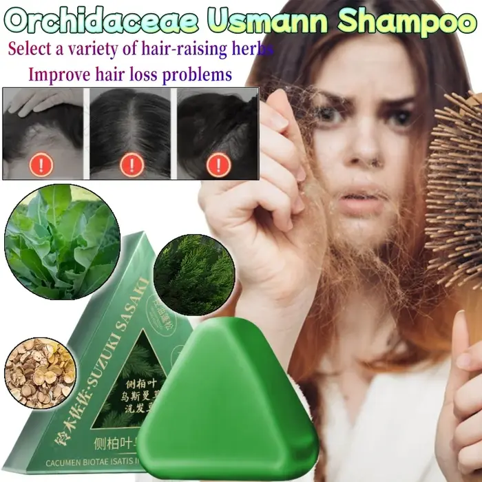 Le savon shampooing solide fait à la main (Orchidaceae Usman Grass) nourrit les cheveux