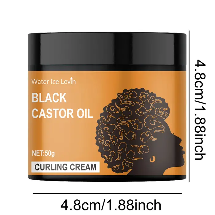 Crème à friser à l'huile de ricin noir