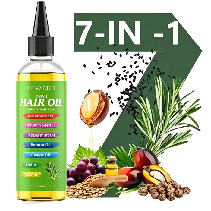 Huile capillaire 7-en-1 pour tous types de cheveux