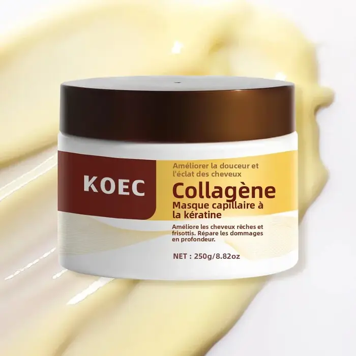250g KOEC Masque au Collagène Revitalisant Profond Nourrit les cheveux secs et abîmés, hydrate les f
