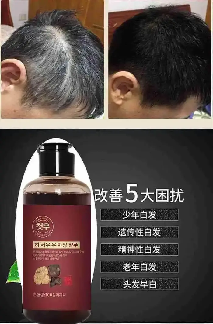 Shampoing Polygonum Multiflorum blanc à noir