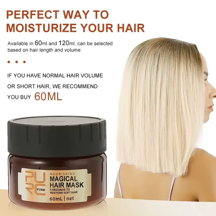 Masque capillaire PURC sans vapeur, réparation intensive des cheveux secs et abîmés, lissage, soin c