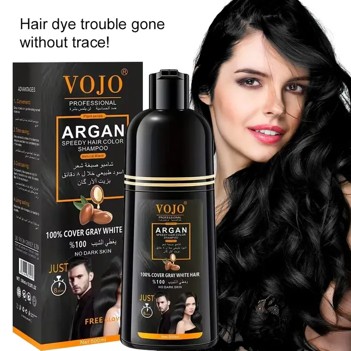 Shampoo colorant capillaire longue durée 500 ml 3 en 1