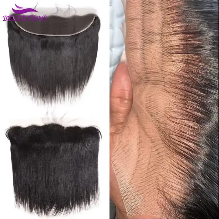 13x4 Transparente Dentelle Frontale 14 à 24 Pouces 100 % Humains Cheveux Pré-épilés Naissance de Che