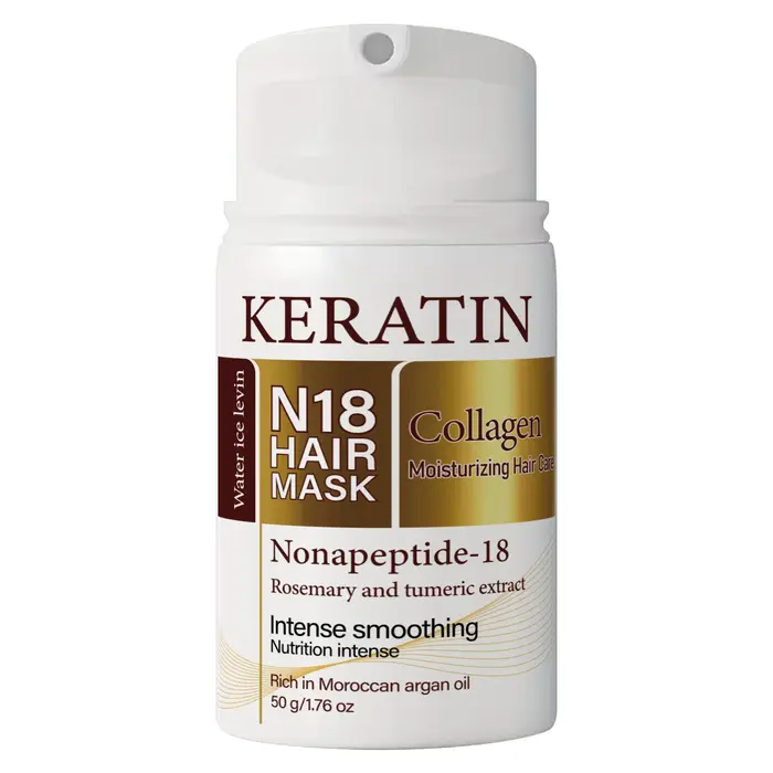 Masque Capillaire à la Kératine et Collagène – Traitement Lissant Intense pour Cheveux Secs et Abîmés, Nourrissant – 50g