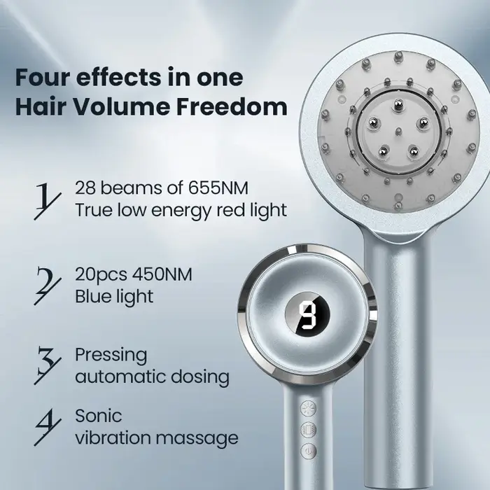 Peigne de Énergie pour la Croissance des Cheveux, Soins du Cuir oral elu, Rouge, Lumière Bleue, Lase