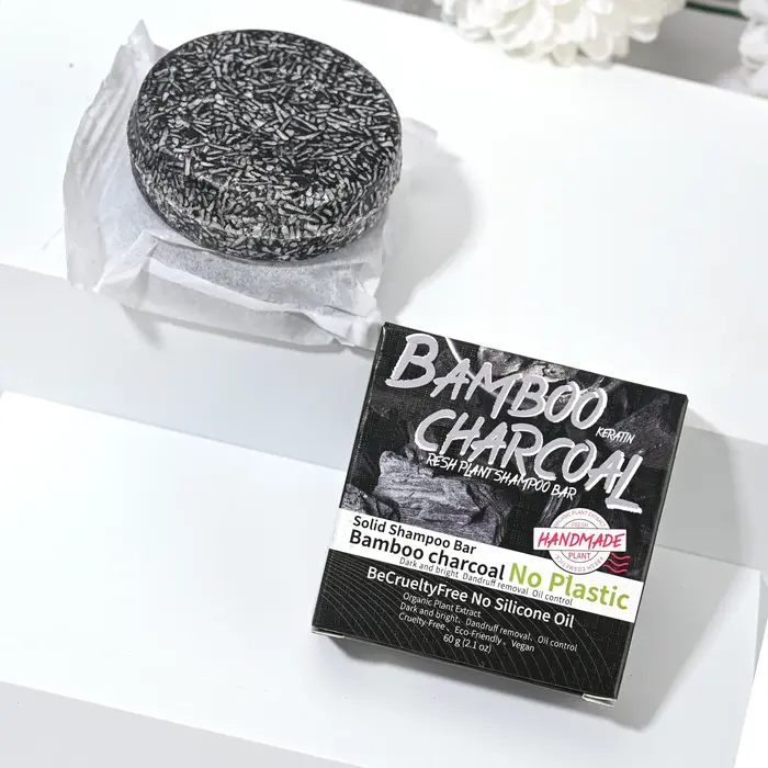 Shampoing solide au charbon de bambou pour homme