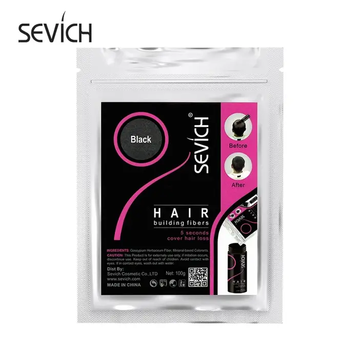SEVICH 100g recharge cheveux épaississement Fiber 10 couleurs traitements capillaires couverture épaissir poudre kératine Fibers produit de soin des cheveux