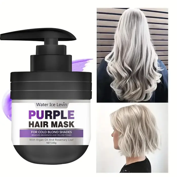 Masque capillaire à la kératine violette réparateur pour cheveux endommagés maltés hydratant nourrissant