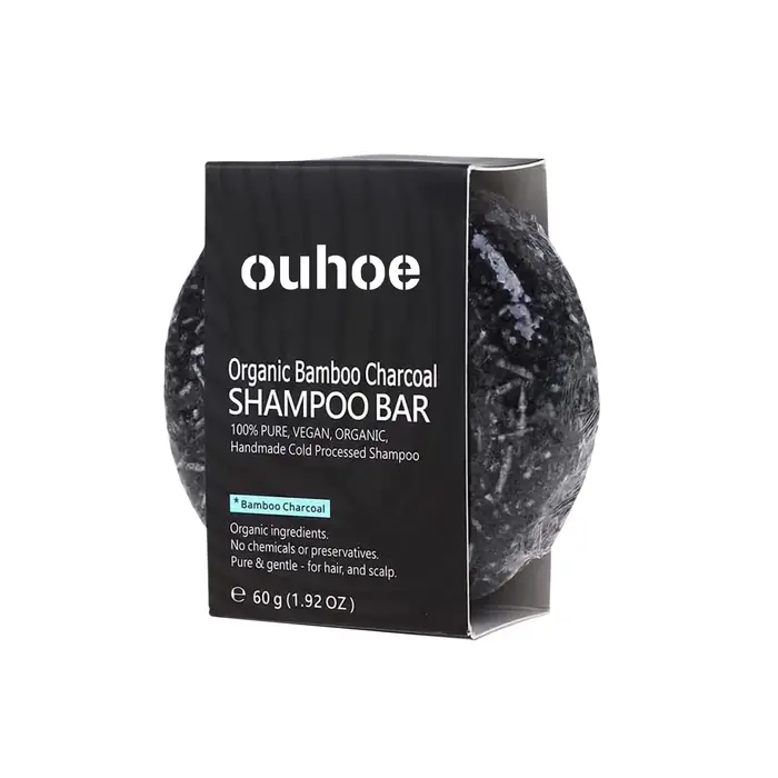 Shampooing au charbon de bambou Regina, nettoie en profondeur le cuir chevelu, crée des cheveux fonc