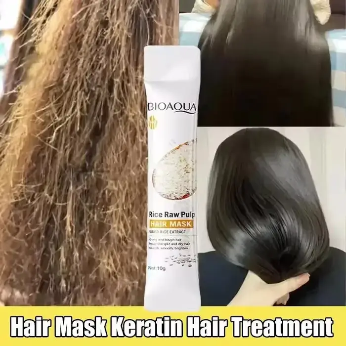Masque capillaire magique à la kératine au riz