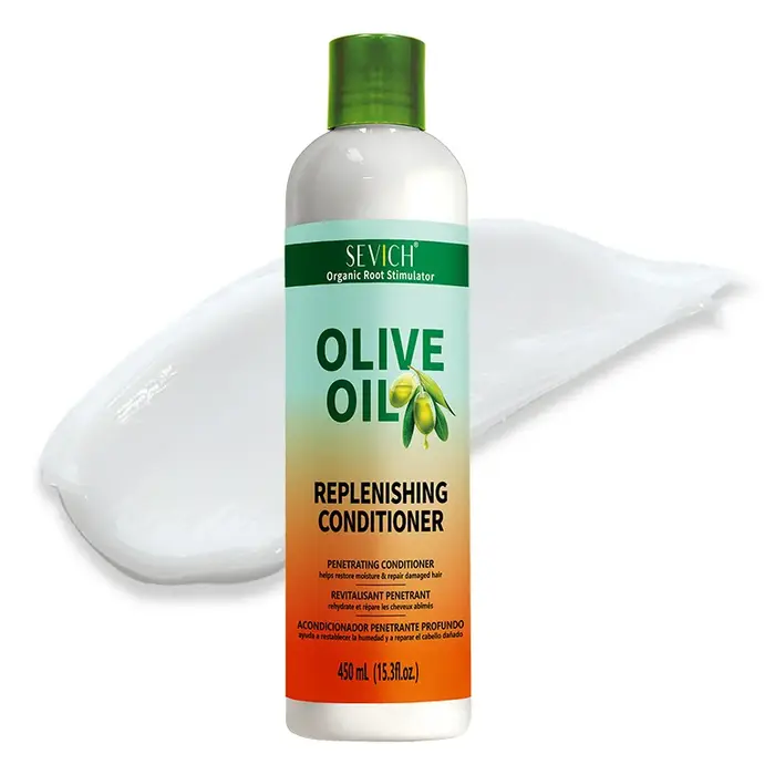 Après-shampoing à l'huile d'olive 450 ml, hydratant double action, contrôle du sébum, pour cheveux d