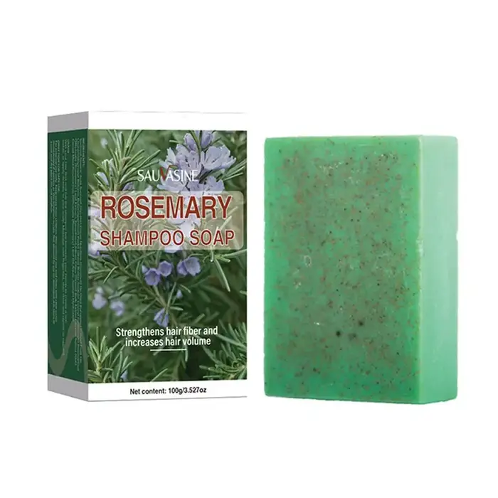 Savon shampoing à l'huile essentielle de romarin 100g, 1/3/5 pièces, nettoyage en profondeur, soin r