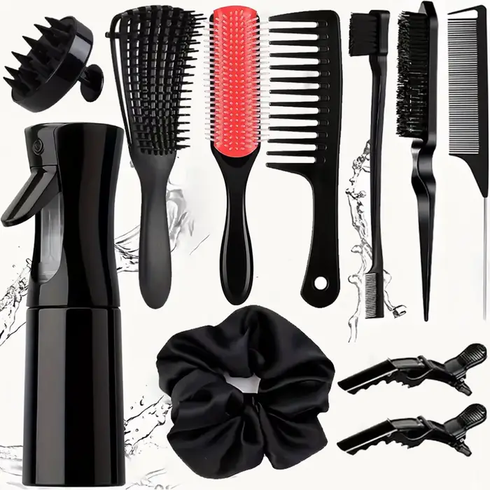 Kit de soins capillaires pour cheveux bouclés secs et humides