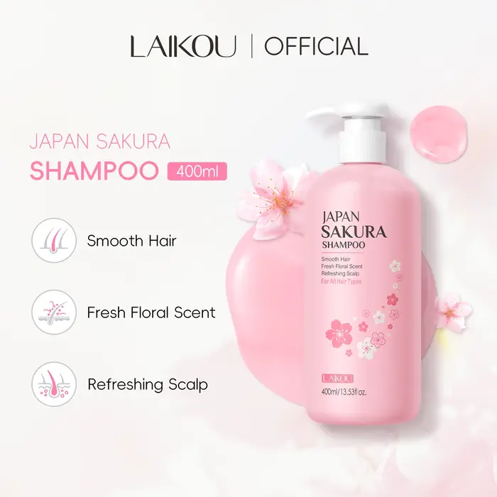 LAIKOU japon Sakura shampooing réparation Anti pointes fourchues cheveux secs crépus lisses