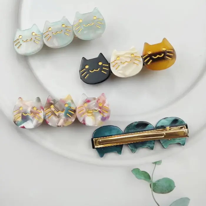 Barrettes Rétro en Acétate Motif Léopard pour Femmes – Nouveaux Pinces à Cheveux Tendance – Accessoires de Mode