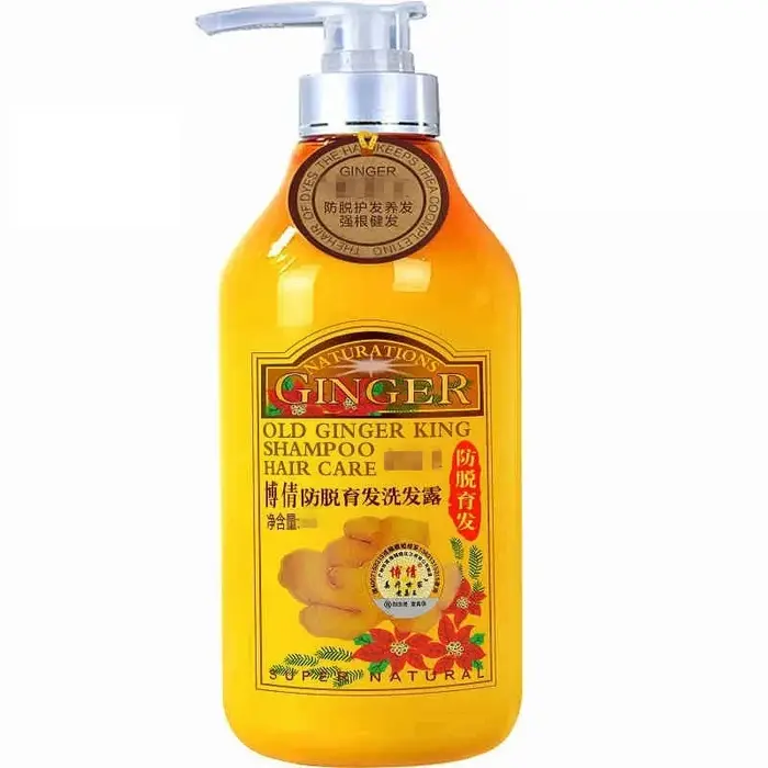 Shampoing professionnel pour cheveux, jus de gingembre, traitement du cuir chevelu, contrôle de l'hu
