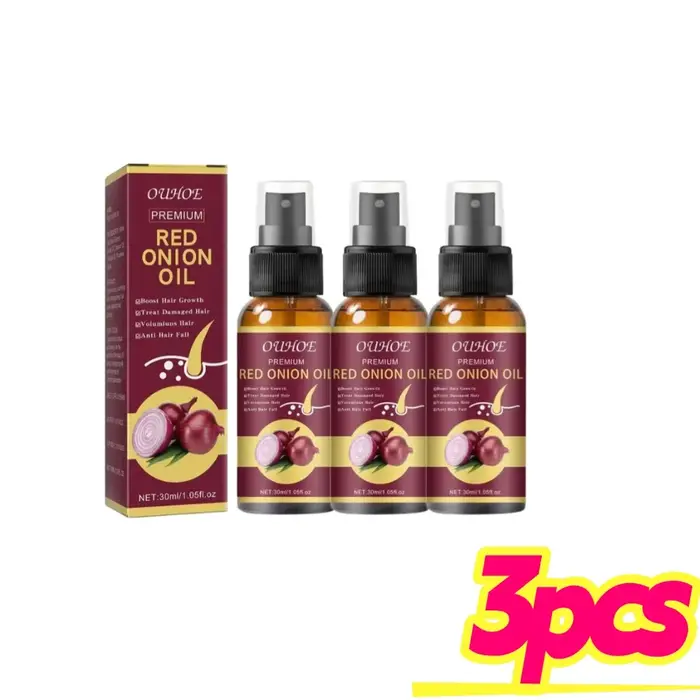 Spray d'huile essentielle d'oignon rouge pour soins capillaires