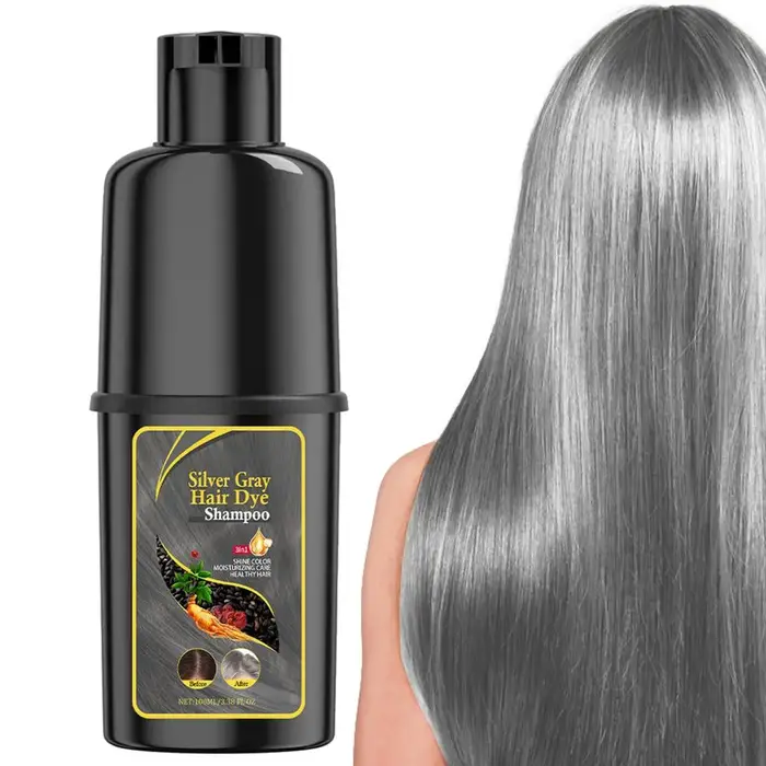Shampoing de coloration capillaire Shampooing de teinture pour cheveux noirs couvrant les cheveux bl