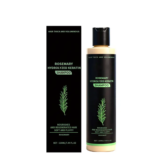 Shampoing volumisant à la kératine de romarin, 220ML, soins capillaires naturels, nettoyage en profo