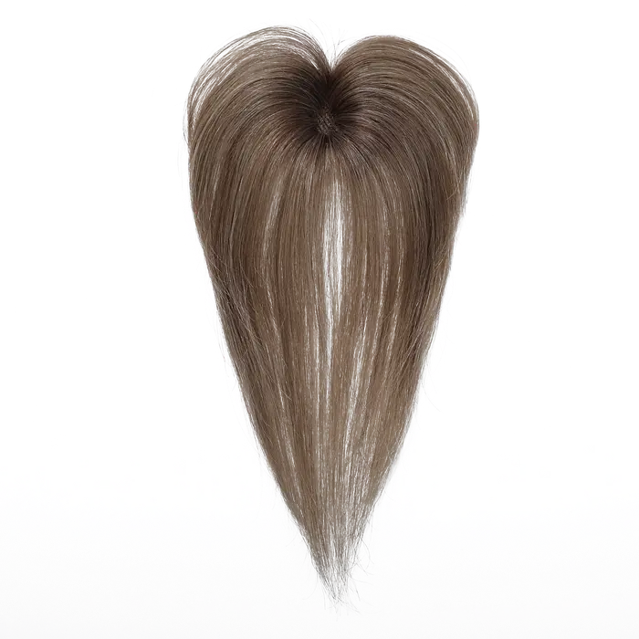 100% Remy cheveux humains Toppers avec frange brun clair postiches 3D vaporeux frange pour les femme