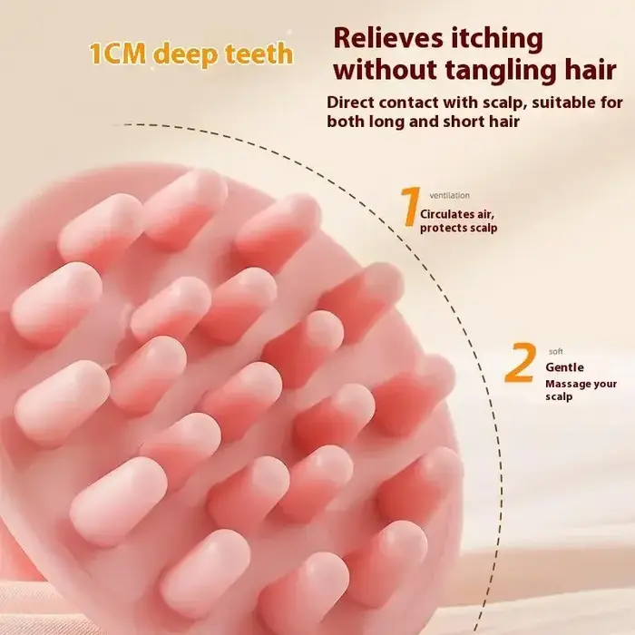 Shampoing en Silicone, masseur de cheveux du cuir chevelu
