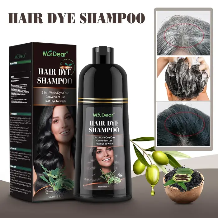 Shampoing instantané à teinture noire