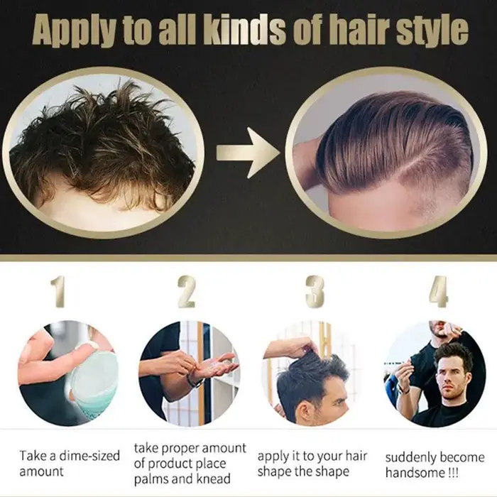 BASDE sel de mer coiffure Spray cire à cheveux pour hommes