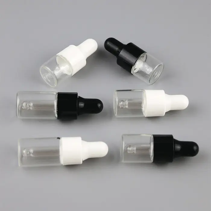 Petit flacon compte-gouttes Transparent de 1ml