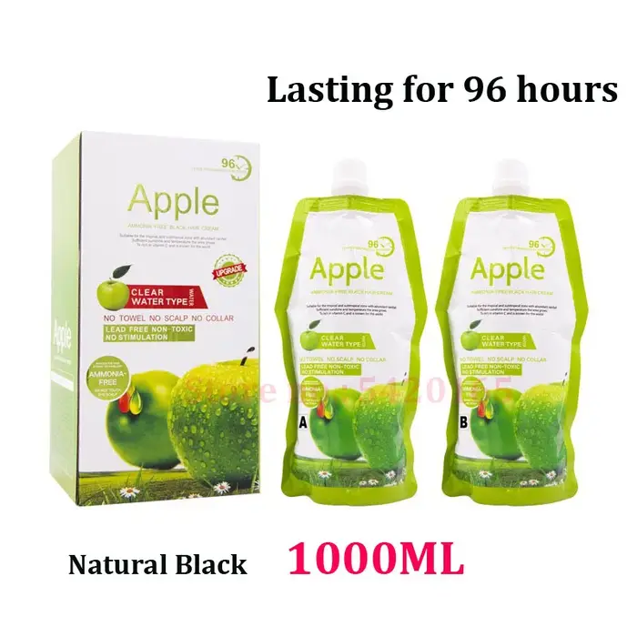 Crème colorante capillaire naturelle 100% noire pour couvrir les cheveux blancs