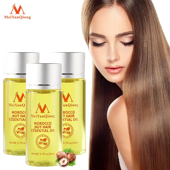 Huile liquide de traitement des cheveux à la noix du Maroc, prévention de la perte de cheveux, crois