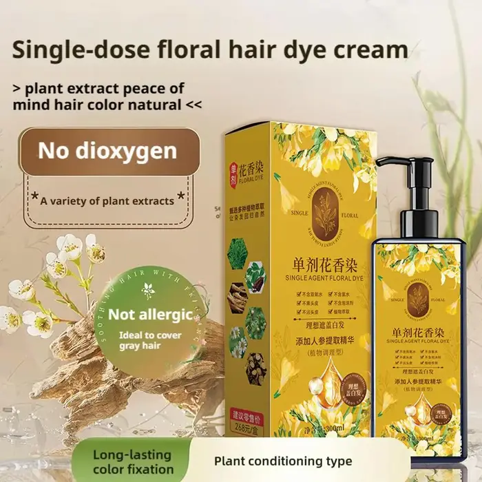 Shampoing de teinture pour cheveux 3 en 1
