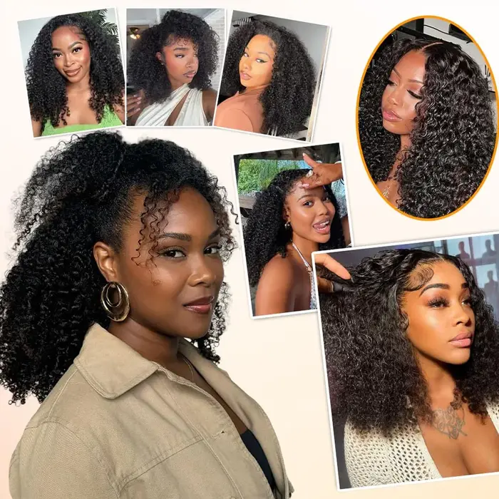 28 30 pouces Afro crépus bouclés cheveux humains Bundle Deal brésilien