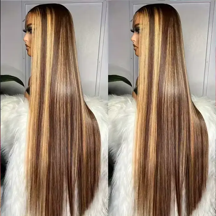Perruques de cheveux humains avant de dentelle droite colorée perruques de cheveux humains pour les 