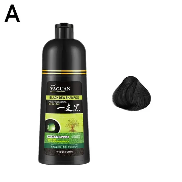 Shampoo colorant pour cheveux noirs, soin hydratant et sain pour les cheveux, crée une couleur natur