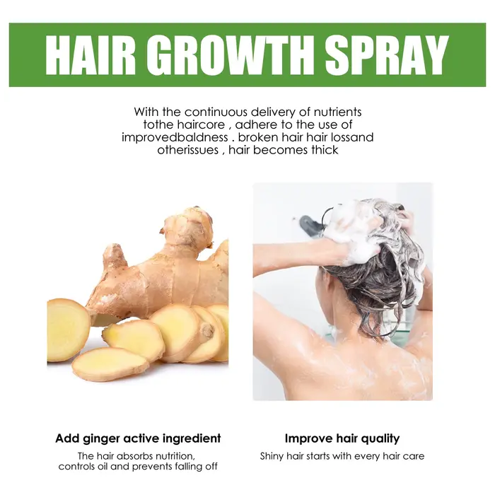 Spray Capillaire au Gingembre : Favorise la Croissance