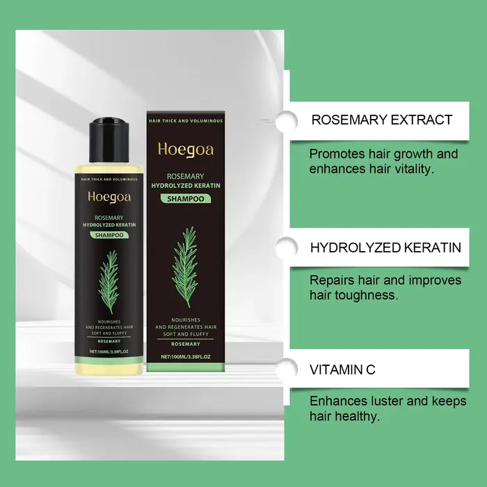 Shampoing au romarin, épaississement naturel des cheveux