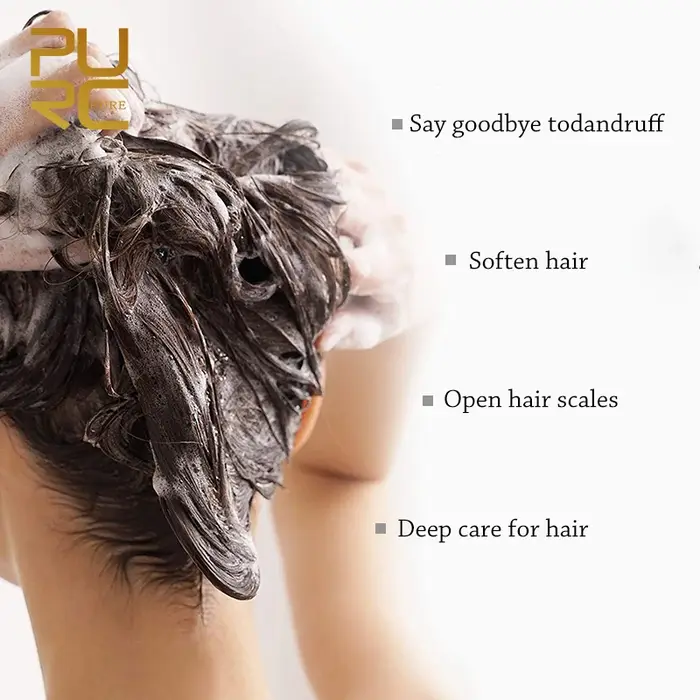 PURC – shampooing purifiant, 300ml, après-shampoing pour lisser les cheveux, traitement à la kératin